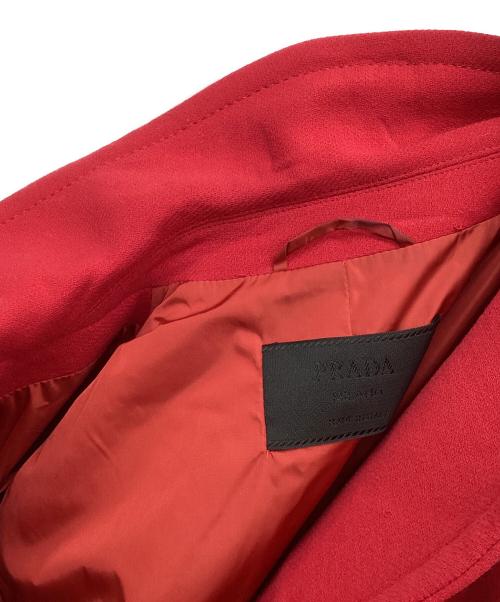PRADA（プラダ）PRADA (プラダ) 90’S ジップデザインウールジャケット レッド サイズ:SIZE Mの古着・服飾アイテム