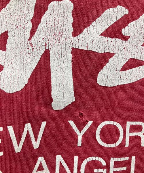 stussy（ステューシー）stussy (ステューシー) プリントスウェット レッド サイズ:Lの古着・服飾アイテム
