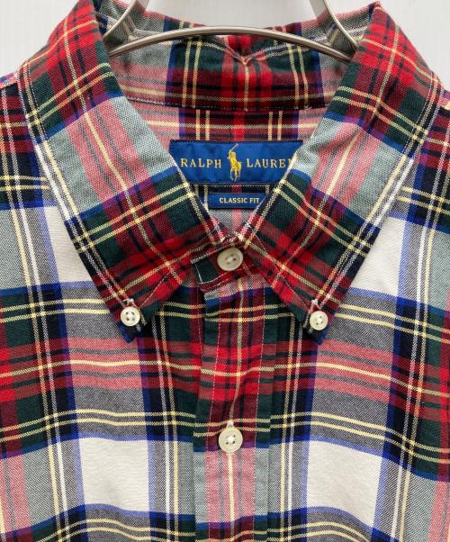 RALPH LAUREN（ラルフローレン）RALPH LAUREN (ラルフローレン) タータンチェックBDシャツ レッド×グリーン サイズ:Lの古着・服飾アイテム