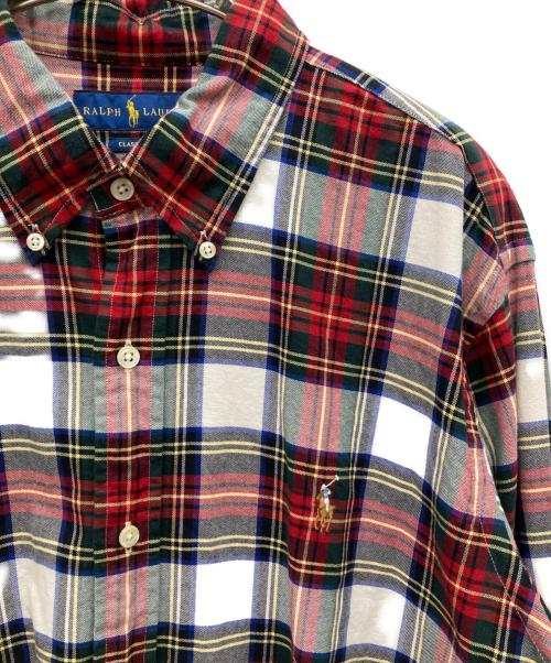 RALPH LAUREN（ラルフローレン）RALPH LAUREN (ラルフローレン) タータンチェックBDシャツ レッド×グリーン サイズ:Lの古着・服飾アイテム