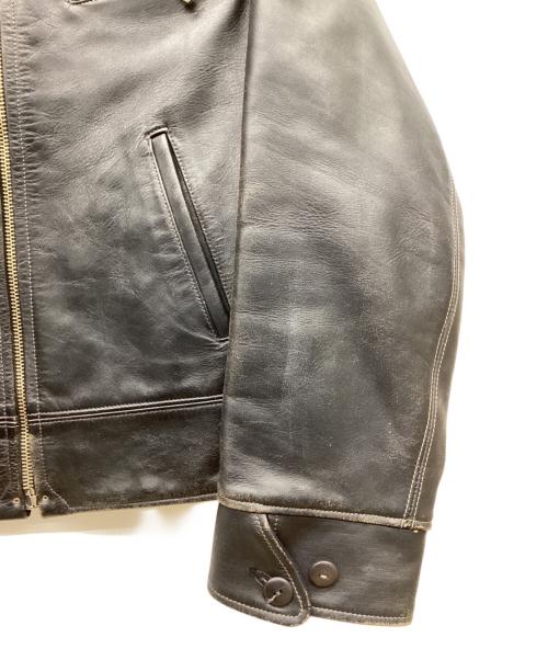 THE REAL McCOY'S（ザ・リアルマッコイズ）THE REAL McCOY'S (ザ・リアルマッコイズ) レザースポーツジャケット ブラック サイズ:SIZE 38の古着・服飾アイテム