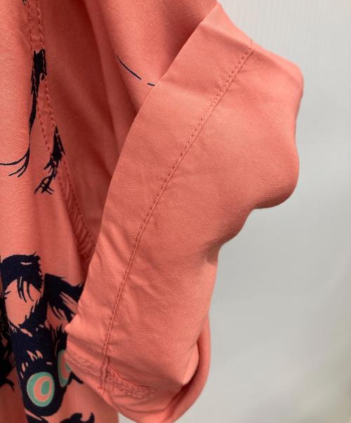 Star OF HOLLYWOOD（スターオブハリウッド）STAR OF HOLLYWOOD (スターオブハリウッド) HIGH DENSITY RAYON OPEN SHIRT “TARANTULA” ピンク サイズ:Lの古着・服飾アイテム