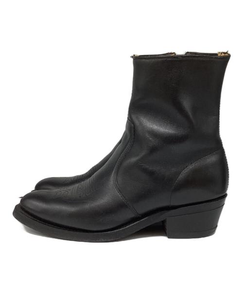 durango（デュランゴ）durango (デュランゴ) サイドジップウエスタンブーツ ブラック サイズ:記載なしの古着・服飾アイテム