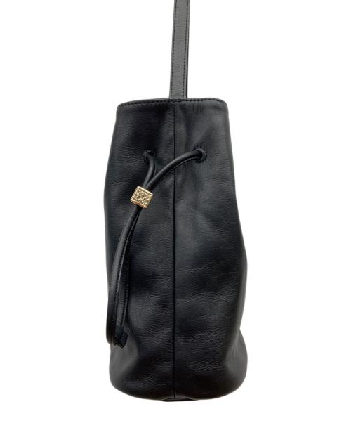 russet（ラシット）russet (ラシット) 25AW レザー巾着バケットバッグ ブラックの古着・服飾アイテム