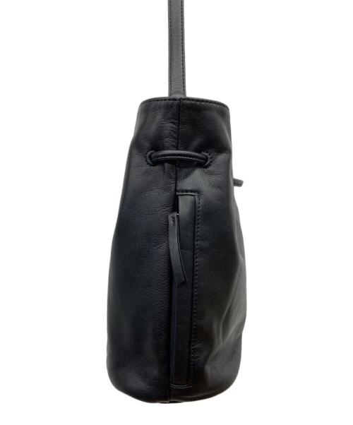 russet（ラシット）russet (ラシット) 25AW レザー巾着バケットバッグ ブラックの古着・服飾アイテム