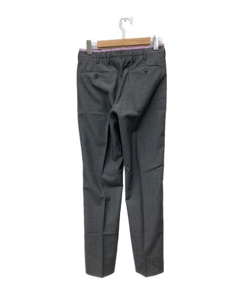 PRADA（プラダ）PRADA (プラダ) 総柄シルク混スラックス グレー サイズ:44の古着・服飾アイテム