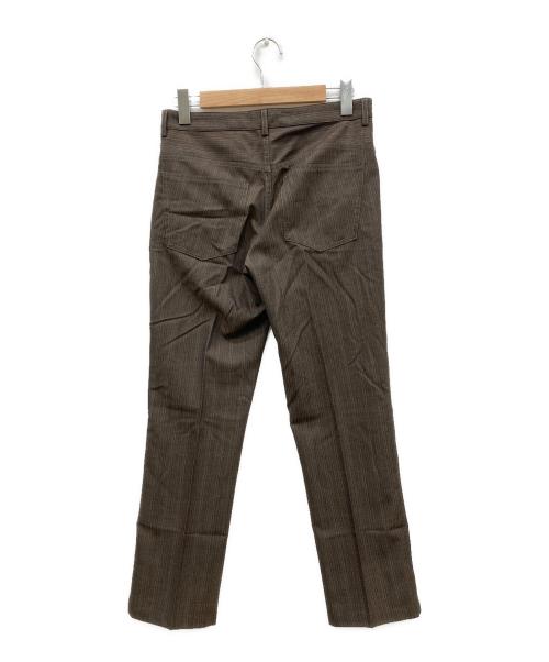 PRADA（プラダ）PRADA (プラダ) ウールストライプパンツ ブラウン サイズ:44の古着・服飾アイテム