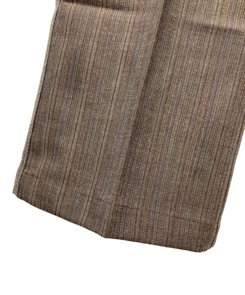 PRADA（プラダ）PRADA (プラダ) ウールストライプパンツ ブラウン サイズ:44の古着・服飾アイテム