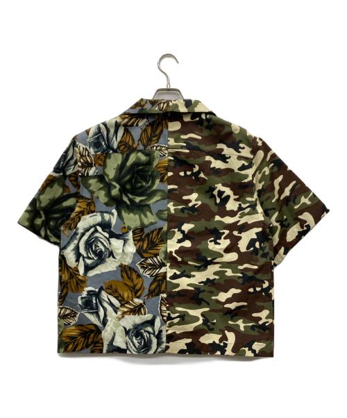 PRADA（プラダ）PRADA (プラダ) DOUBLE MATCH POPLIN SHIRT グリーン×グレー サイズ:Mの古着・服飾アイテム