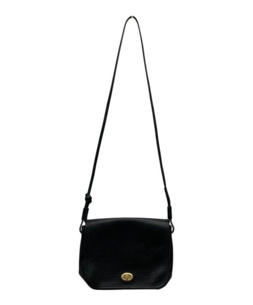 SLOW&CO（スロウアンドコー）SLOW&CO (スロウアンドコー) flapwidth shoulder bag ブラックの古着・服飾アイテム