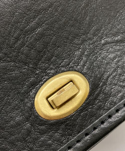 SLOW&CO（スロウアンドコー）SLOW&CO (スロウアンドコー) flapwidth shoulder bag ブラックの古着・服飾アイテム