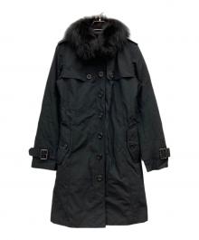 BURBERRY LONDON（バーバリーロンドン）の古着「5WAYダウンライナー フォックスファー シングルトレンチコート」｜ブラック