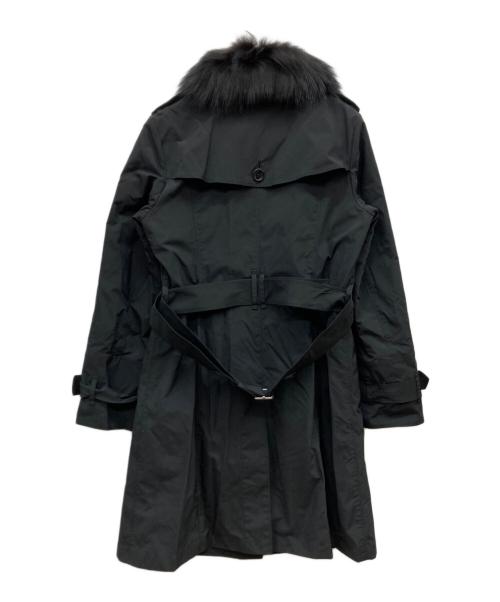 BURBERRY LONDON（バーバリーロンドン）BURBERRY LONDON (バーバリーロンドン) 5WAYダウンライナー フォックスファー シングルトレンチコート ブラック サイズ:40の古着・服飾アイテム