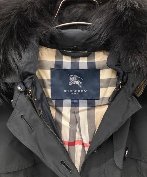 BURBERRY LONDON（バーバリーロンドン）BURBERRY LONDON (バーバリーロンドン) 5WAYダウンライナー フォックスファー シングルトレンチコート ブラック サイズ:40の古着・服飾アイテム