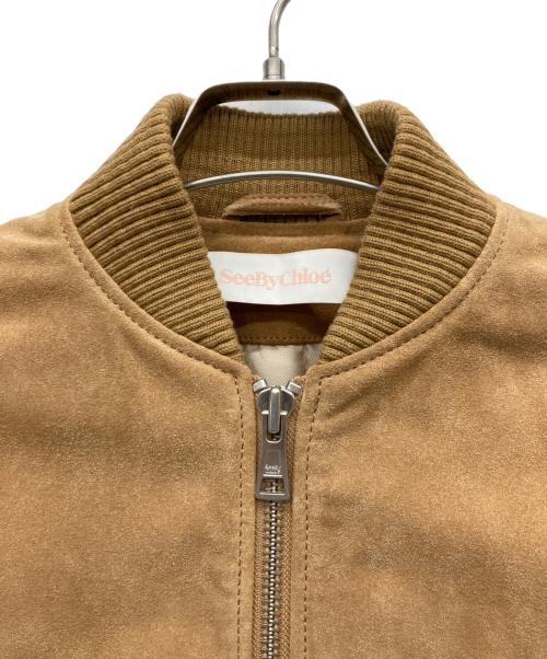 SEE BY CHLOE（シーバイクロエ）SEE BY CHLOE (シーバイクロエ) カウスウェードブルゾン ベージュ サイズ:34の古着・服飾アイテム