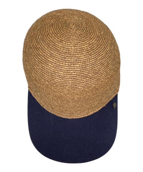 HELEN KAMINSKI（ヘレンカミンスキー）HELEN KAMINSKI (ヘレンカミンスキー) ラフィアキャップ ナチュラル×ネイビー サイズ:ONEの古着・服飾アイテム