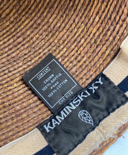 HELEN KAMINSKI（ヘレンカミンスキー）HELEN KAMINSKI (ヘレンカミンスキー) ラフィアキャップ ナチュラル×ネイビー サイズ:ONEの古着・服飾アイテム