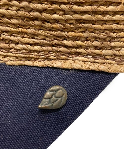 HELEN KAMINSKI（ヘレンカミンスキー）HELEN KAMINSKI (ヘレンカミンスキー) ラフィアキャップ ナチュラル×ネイビー サイズ:ONEの古着・服飾アイテム