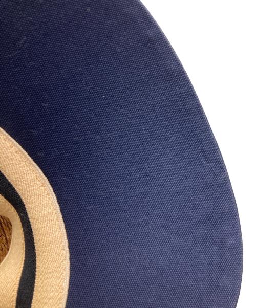 HELEN KAMINSKI（ヘレンカミンスキー）HELEN KAMINSKI (ヘレンカミンスキー) ラフィアキャップ ナチュラル×ネイビー サイズ:ONEの古着・服飾アイテム