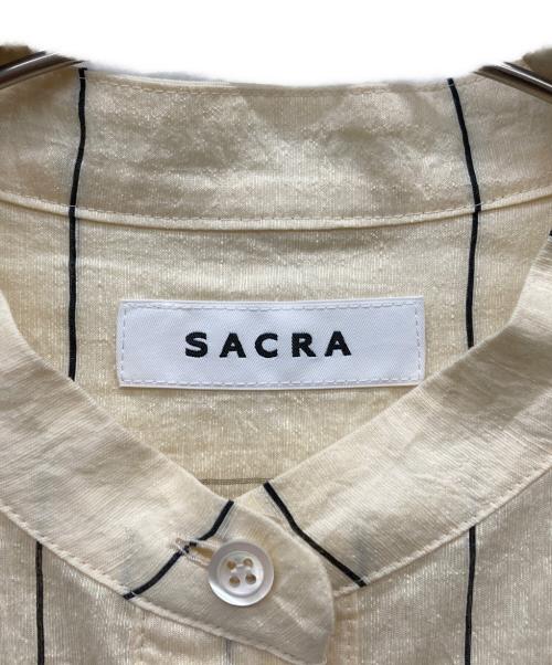 SACRA（サクラ）SACRA (サクラ) SHRINK WINDOWPANE DRESS ベージュ サイズ:38の古着・服飾アイテム