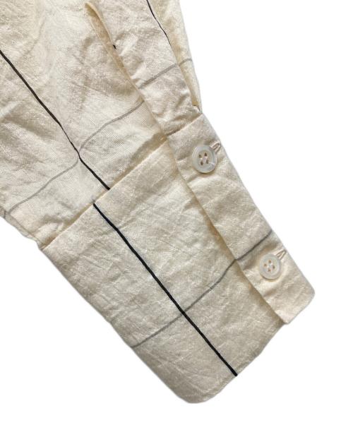 SACRA（サクラ）SACRA (サクラ) SHRINK WINDOWPANE DRESS ベージュ サイズ:38の古着・服飾アイテム