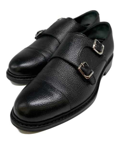 Jalan Sriwijaya（ジャランスリウァヤ）Jalan Sriwijaya (ジャランスリウァヤ) BEAMS Lights (ビームスライト) EDWARD ダブルモンクストラップシューズ ブラック サイズ:7の古着・服飾アイテム