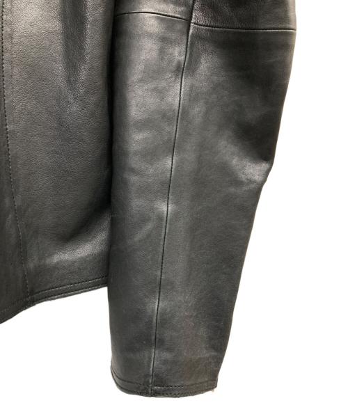 DIESEL（ディーゼル）DIESEL (ディーゼル) L-KORN ラムレザージャケット ブラック サイズ:XLの古着・服飾アイテム