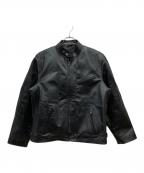 Liugoo Leathersリューグーレザーズ）の古着「カウレザージャケット」｜ブラック