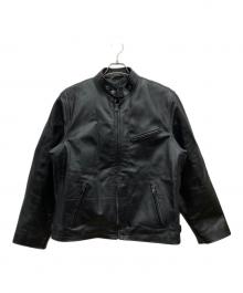 Liugoo Leathers（リューグーレザーズ）の古着「カウレザージャケット」｜ブラック