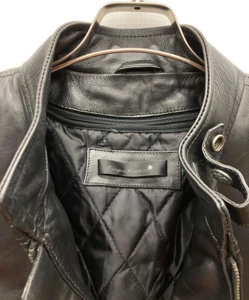 Liugoo Leathers（リューグーレザーズ）Liugoo Leathers (リューグーレザーズ) カウレザージャケット ブラック サイズ:3Lの古着・服飾アイテム