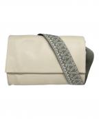 ear PAPILLONNERイアパピヨネ）の古着「ワイドテープショルダーバッグ」｜ベージュ