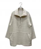 Plageプラージュ）の古着「TWEEDhalfzipプルオーバー」｜ホワイト