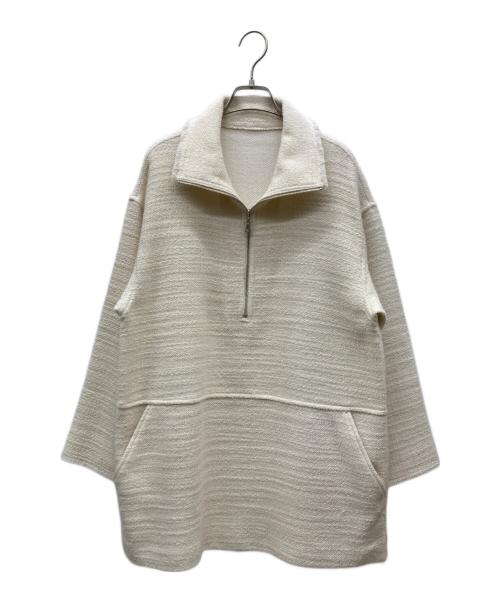 Plage（プラージュ）Plage (プラージュ) TWEEDhalfzipプルオーバー ホワイト サイズ:36の古着・服飾アイテム