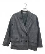 Col Pierrot×ESTNATIONコルピエロ×エストネーション）の古着「チェックダブルブレストジャケット」｜グレー