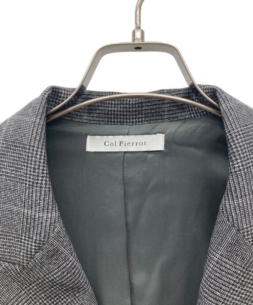 Col Pierrot（コルピエロ）Col Pierrot (コルピエロ) ESTNATION (エストネーション) チェックダブルブレストジャケット グレー サイズ:FREEの古着・服飾アイテム