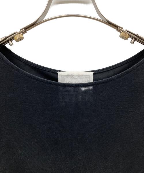 BEARDSLEY（ビアズリー）BEARDSLEY (ビアズリー) 重ね風ストライプ カットソー ブラック×ホワイト サイズ:SIZE Freeの古着・服飾アイテム