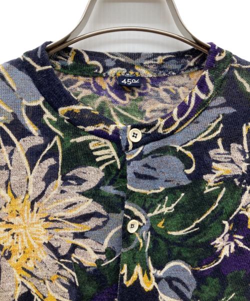 45R（フォーティファイブ・アール）45R (フォーティファイブ・アール) リネンKNITフラワーCARDIGAN マルチカラー サイズ:3の古着・服飾アイテム