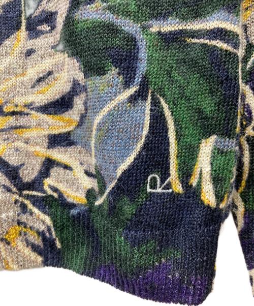 45R（フォーティファイブ・アール）45R (フォーティファイブ・アール) リネンKNITフラワーCARDIGAN マルチカラー サイズ:3の古着・服飾アイテム