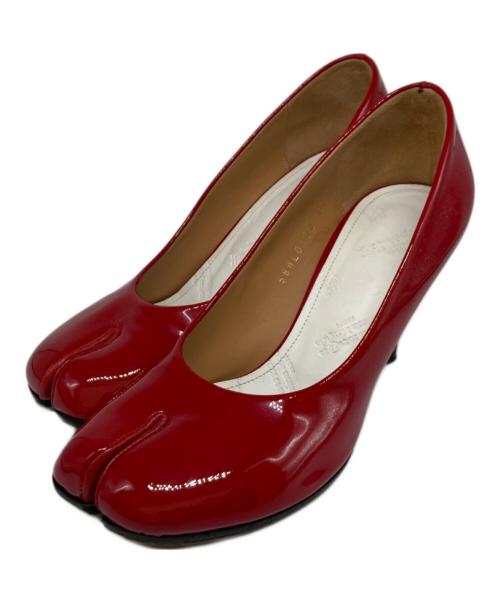 Maison Margiela 22（メゾンマルジェラ）Maison Margiela 22 (メゾンマルジェラ) 足袋エナメルヒールパンプス レッド サイズ:36の古着・服飾アイテム