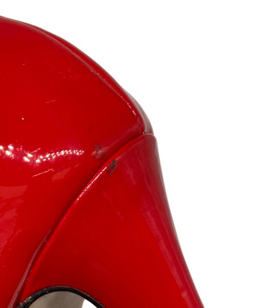 Maison Margiela 22（メゾンマルジェラ）Maison Margiela 22 (メゾンマルジェラ) 足袋エナメルヒールパンプス レッド サイズ:36の古着・服飾アイテム