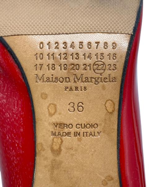 Maison Margiela 22（メゾンマルジェラ）Maison Margiela 22 (メゾンマルジェラ) 足袋エナメルヒールパンプス レッド サイズ:36の古着・服飾アイテム
