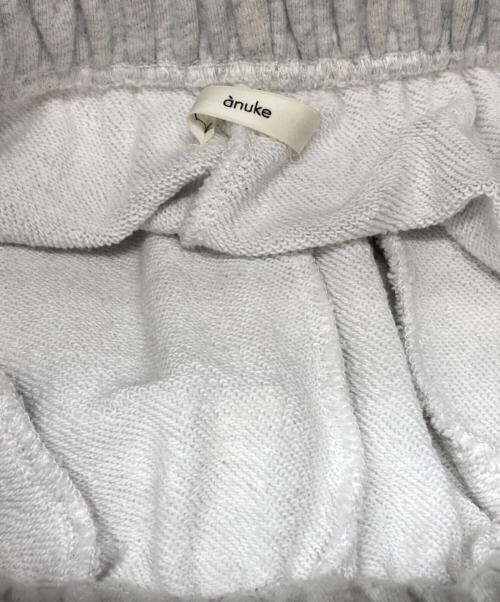 anuke（アンヌーク）anuke (アンヌーク) Drawstring Sweat Pants ライトグレー サイズ:36の古着・服飾アイテム