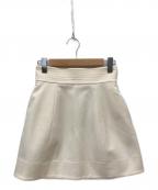 CLANEクラネ）の古着「WIDE BELT CONSTRUCTIVE MINI SKIRT」｜アイボリー
