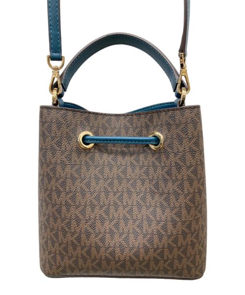 MICHAEL KORS（マイケル・コース）MICHAEL KORS (マイケル・コース) 2WAYショルダーバッグ ブラウン×ブルー サイズ:-の古着・服飾アイテム