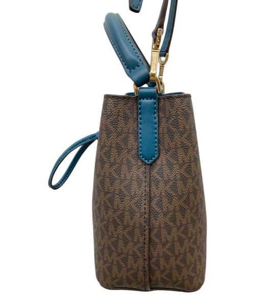 MICHAEL KORS（マイケル・コース）MICHAEL KORS (マイケル・コース) 2WAYショルダーバッグ ブラウン×ブルー サイズ:-の古着・服飾アイテム