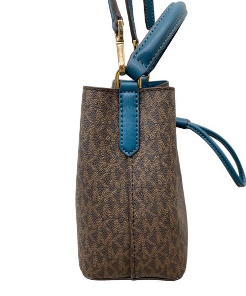 MICHAEL KORS（マイケル・コース）MICHAEL KORS (マイケル・コース) 2WAYショルダーバッグ ブラウン×ブルー サイズ:-の古着・服飾アイテム