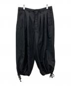 GROUND Yグラウンドワイ）の古着「WOOL POLYESTER GABARDINE BALLOON PANTS」｜ブラック