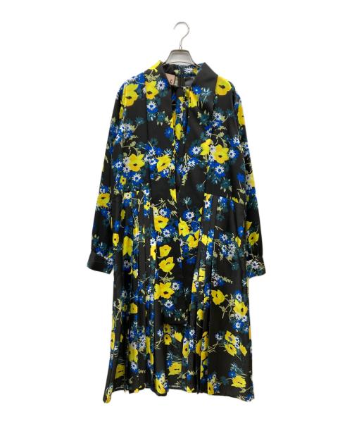 PLAN C（プランシー）PLAN C (プランシー) 花柄ワンピース ブラック×イエロー サイズ:38の古着・服飾アイテム