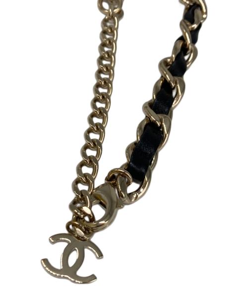 CHANEL（シャネル）CHANEL (シャネル) 21SS マトラッセフラップバッグネックレス ゴールド×ブラック サイズ:-の古着・服飾アイテム