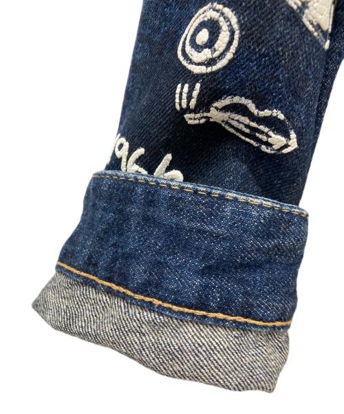 DSQUARED2（ディースクエアード）DSQUARED2 (ディースクエアード) 15SS グラフィティペンキ加工デニムジャケット インディゴ サイズ:SIZE 48の古着・服飾アイテム